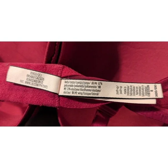 Women Victoria's Secret 36DD Mesh Velvet Padded Push-Up Bra Fuschia EUC - Picture 7 of 12